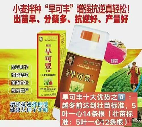 小麦拌种当然是用昕爵旱可丰营养型拌种剂